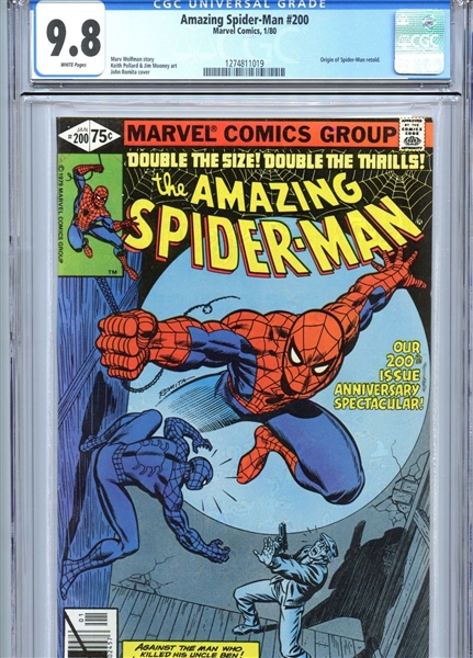 1980 AMAZING SPIDER-MAN #200 ORIGIN RETOLD! CGC 9.8