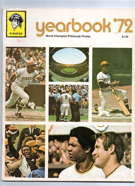 ---1972 WORLD CHAMPION PITTSBURGH PIRATES BASEBALL TEAM OFFICIAL YEAR BOOK---
