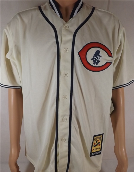 ERNIE BANKS CHICAGO CUBS MAJESTIC COOPERSTOWN COLLECTION JERSEY