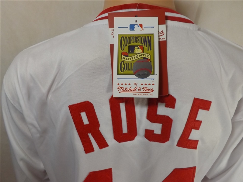 PETE ROSE REDS THROWBACK MITCHELL & NESS COOPERSTOWN COLLECTION JERSEY