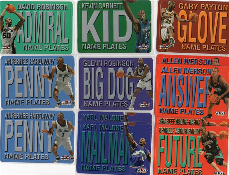 ---1999-00 NBA HOOPS SKYBOX NAME PLATES BASKETBALL CARDS---