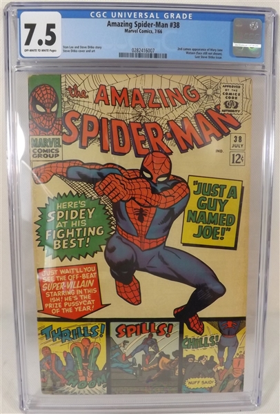 1966 THE AMAZING SPIDER-MAN #38 CGC 7.5