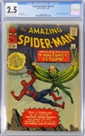 1963 THE AMAZING SPIDER-MAN #7 THE VULTURE CGC 2.5