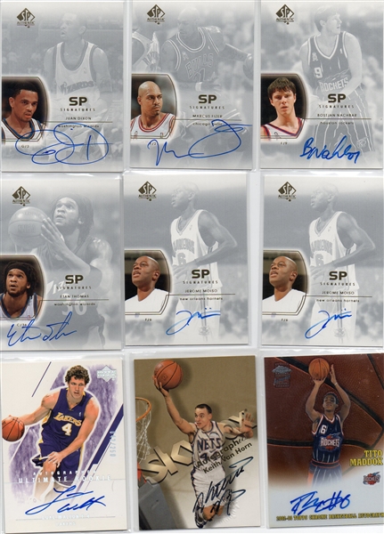 --LOT OF (18) BASKETBALL AUTO'S & JERSEY'S OF ROOKIES & STARS