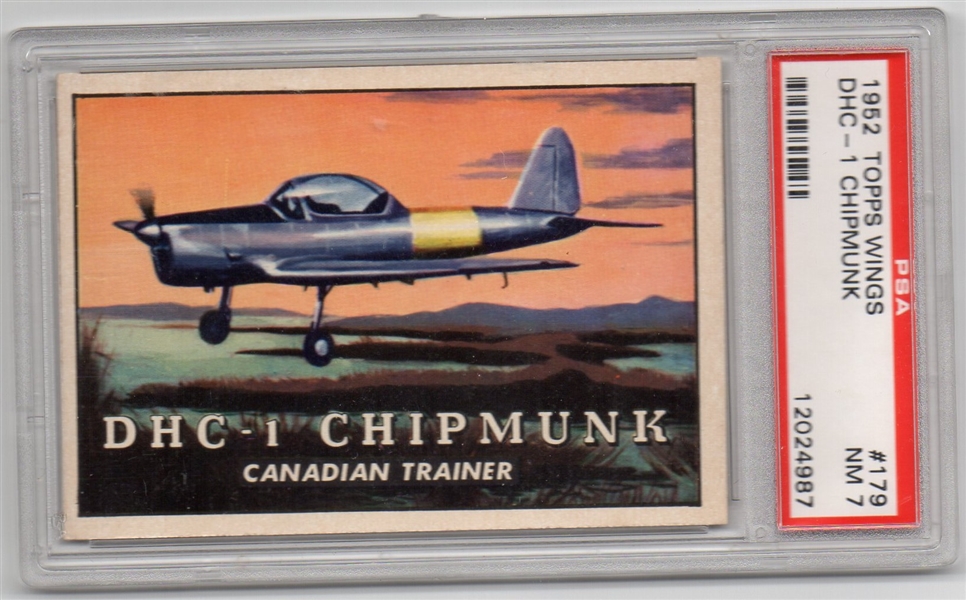 --1952 TOPPS WINGS #179 DHC- 1 CHIPMUNKNM PSA 7
