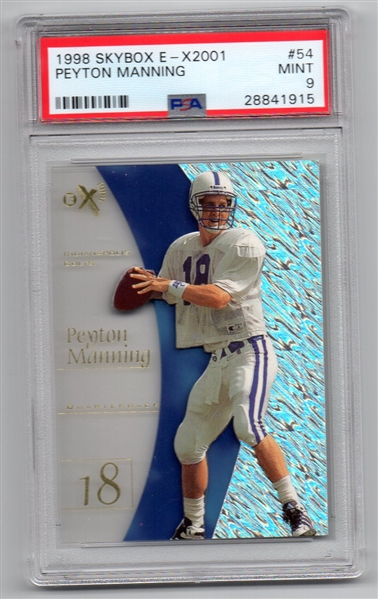 ---1998 Skybox E-X2001 #54 Peyton Manning RC Rookie Mint PSA 9