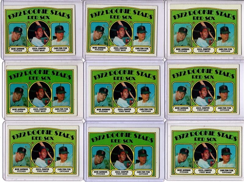 *1972 TOPPS #79 CARLTON FISK ROOKIE CARD LOT OF 15