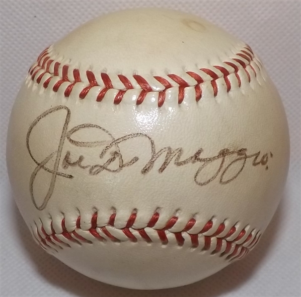 * JOE DIMAGGIO SIGNED COMMISSIONER APPROVED BASEBALL