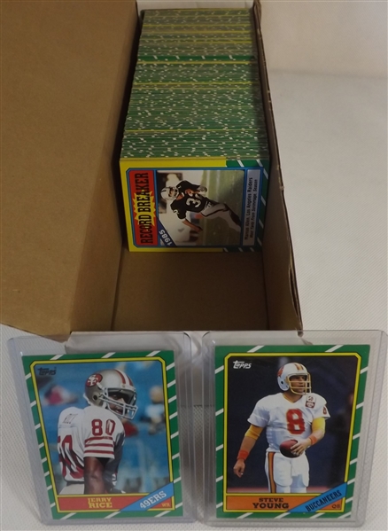 1986 TOPPS FOOTBALL COMPLETE SET (YOUNG,RICE RC'S) EX+,NM-MT