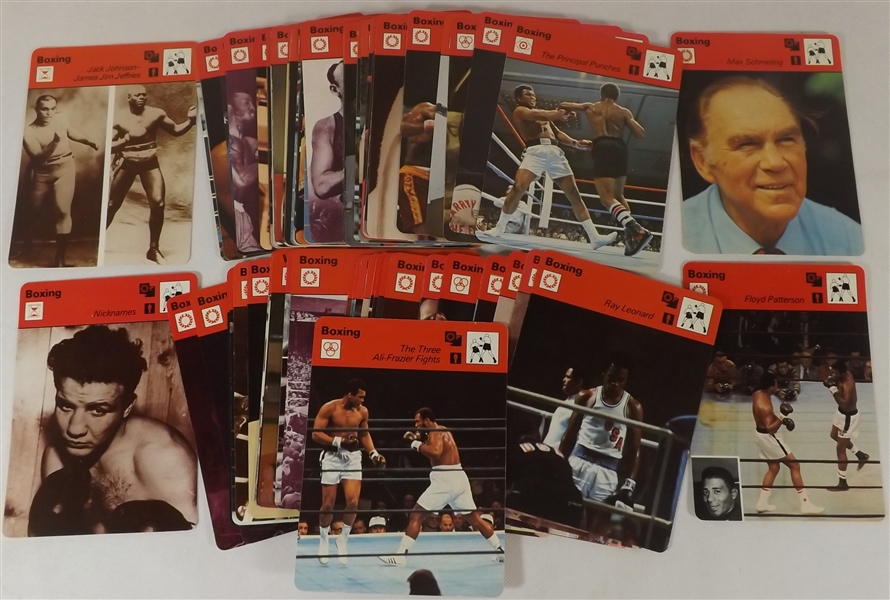 -1977-79 SPORTSCASTER BOXING LOT OF (78) ALI, FRAZIER, FOREMAN & MORE