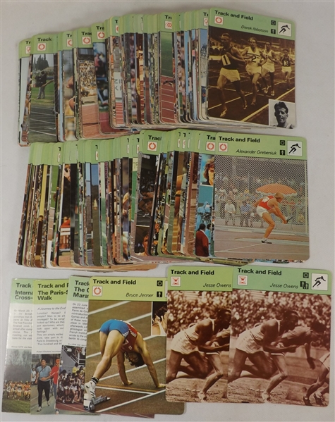 1977-79 SPORTSCASTER TRACK & FIELD LOT OF (312) 2 JESSE OWENS & MORE