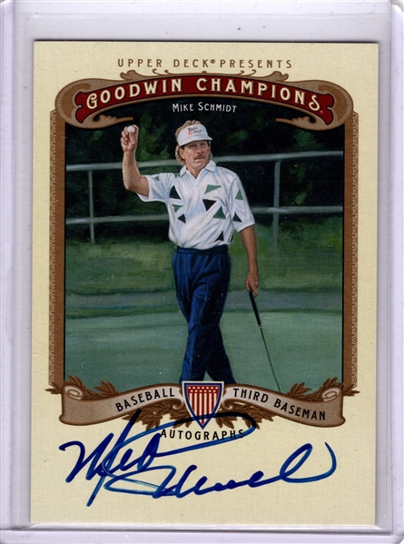 2012 UD GOODWIN CHAMPIONS SIGNED MIKE SCHMIDT MINT