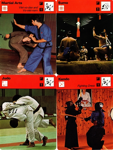 -1977-79 SPORTSCASTER MARTIAL ARTS LOT OF (32) BRUCE LEE & MORE