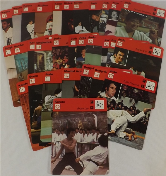 -1977-79 SPORTSCASTER MARTIAL ARTS LOT OF (32) BRUCE LEE & MORE