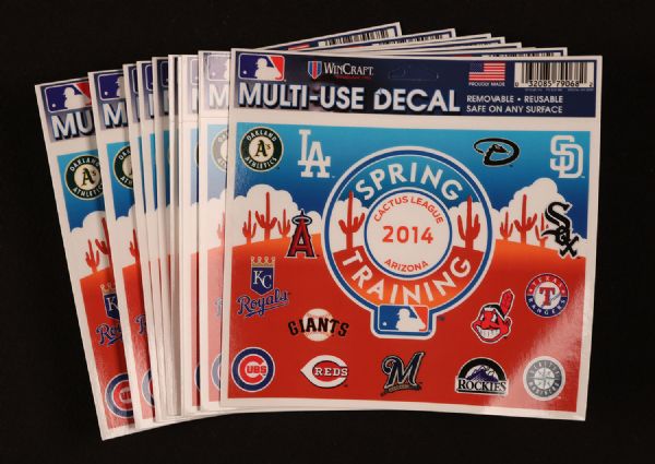 2014 CACTUS LEAGUE SPRING TRAINING WINDOW DECALS LOT OF 10