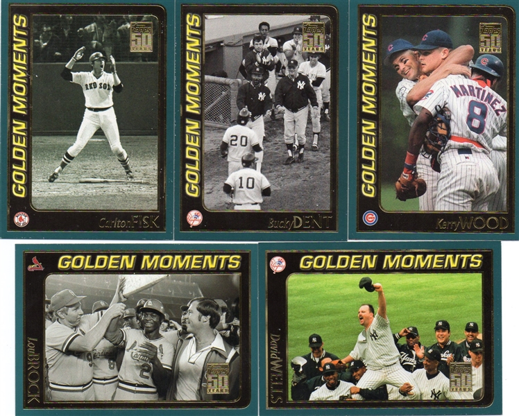 --2001 TOPPS 50 YEARS GOLDEN MOMENTS BASEBALL GREATS--