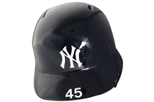 NEW YORK YANKEES GAME USED BATTING HELMET #45 CHASEN SHREVE MLB HOLO STEINER
