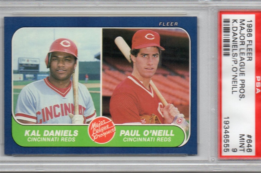 *-1986 FLEER #646 K.DANIELS/P.O'NEILL PSA 9 MINT