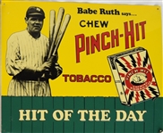 BABE RUTH 1991 PITCH-HIT TOBACCO EARLY 1900S DESIGN TIN DISPLAY