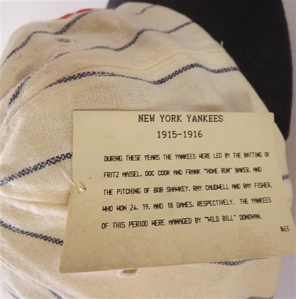 1915-16 STYLE NEW YORK YANKEES CAP ROMAN COOPERSTOWN COLLECTION