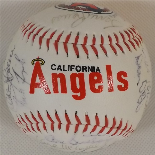 --1986 DIV. CHAMPION CA.ANGELS SOUVENIR BASEBALL SIGNED BY (30) PLAYERS