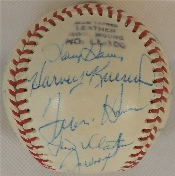 1979 MILWAUKEE BREWERS TEAM SIGNED BASEBALL ROBIN YOUNT 20 SIGS TOTAL