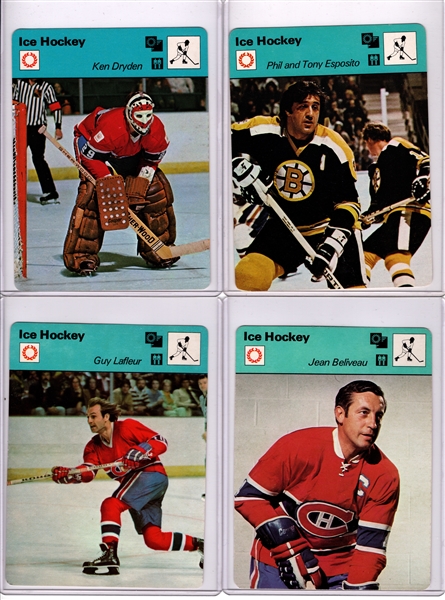 -1977-79 SPORTSCASTER ICE HOCKEY LOT OF (8) DRYDEN ESPOSITO'S HOWE ORR & MORE