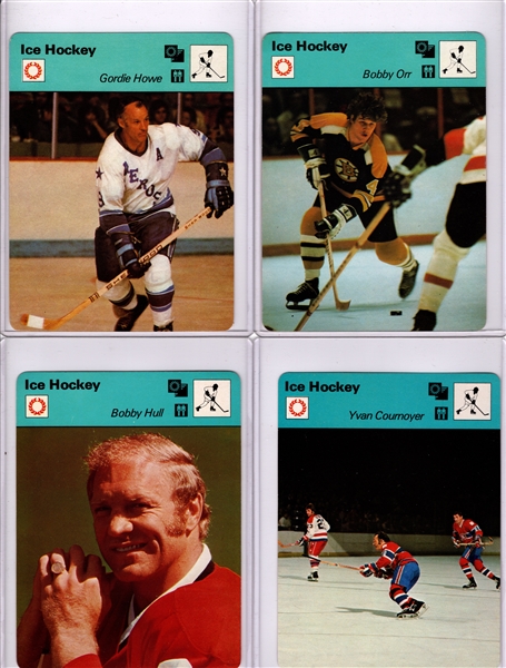 -1977-79 SPORTSCASTER ICE HOCKEY LOT OF (8) DRYDEN ESPOSITO'S HOWE ORR & MORE