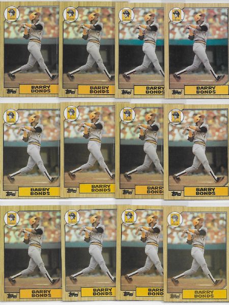 1987 TOPPS #320 BARRY BONDS ROOKIE LOT OF 100!