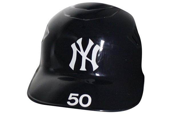 NEW YORK YANKEES POSTSEASON BATTING HELMET #50 REGGIE WILLITS MLB HOLO STEINER