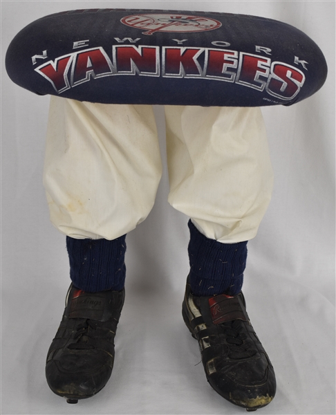 NEW YORK YANKEES 1996 WORLD SERIES STOOL W/ AUTHENTIC RAWLINGS CLEATS