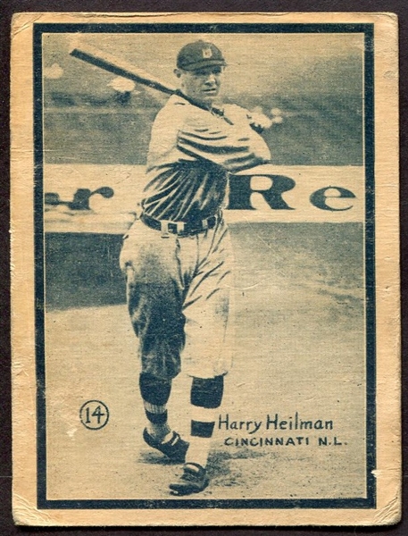 1931 W517 #14 HARRY HEILMAN VINTAGE HALL OF FAME