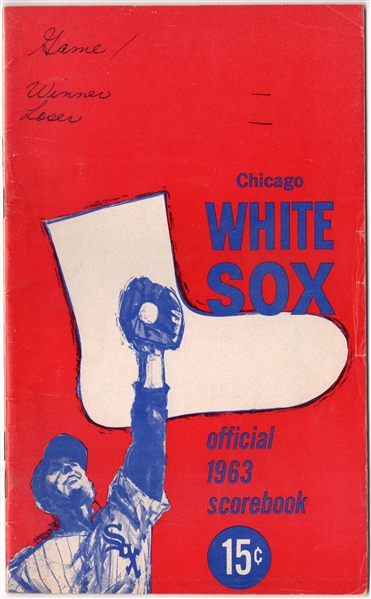 1963 CHICAGO WHITE SOX SCORECARD VS. BALTIMORE ORIOLES