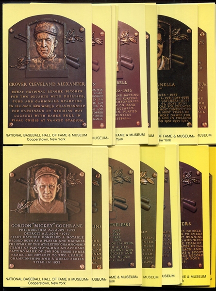 1964 TO CURRECNT HOF YELLOW PLAQUES LOT OF 155 W/ NO DUPLICATES