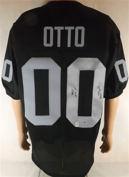 JIM OTTO SIGNED & INSCRIBED OAKLAND RAIDERS JERSEY PSA/DNA
