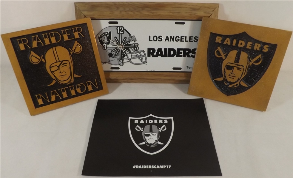 VARIOUS L.A. OAKLAND RAIDERS ITEMS