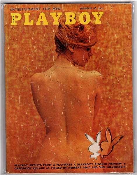 --PLAYBOY V7 #9 SEPTEMBER 1960 PIGSKIN PREVIEW- VG+/FN WITH CENTERFOLD