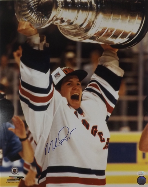 MIKE RICHTER SIGNED 16X20 PHOTO STANLEY CUP JSA