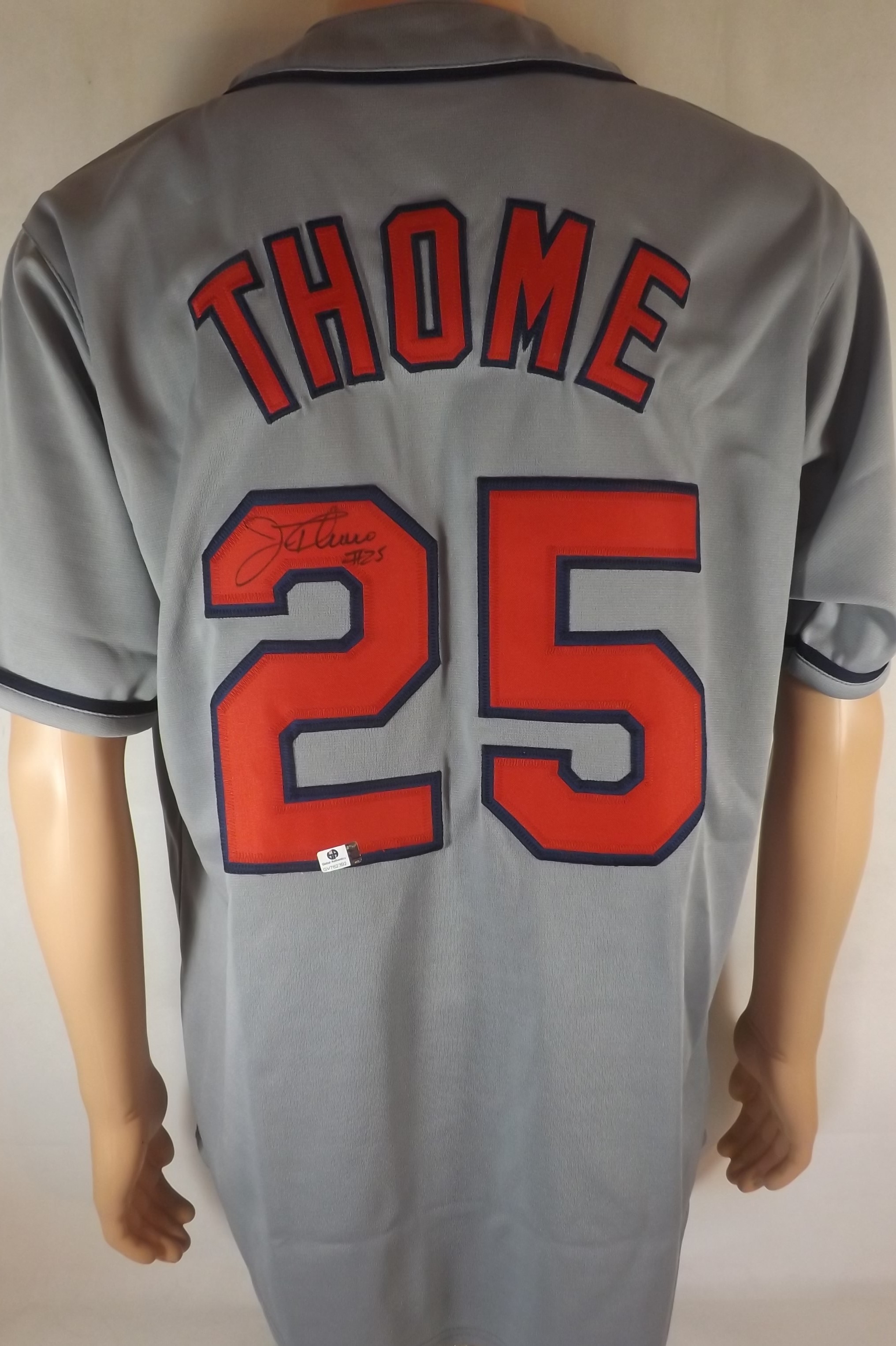 Framed Autographed/Signed Jim Thome 33x42 Cleveland Blue Baseball Jersey  JSA COA at 's Sports Collectibles Store
