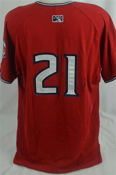 OSWALDO ARCIA 2012 FORT MYERS MIRACLE GAME USED SIGNED JERSEY
