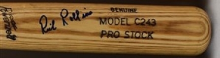 GAME USED LOUISVILLE SLUGGER SIGNED BY RICH ROLLINS