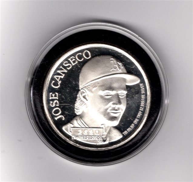 JOSE CANSECO 40/40 CLUB .999 1 TROY OZ SILVER