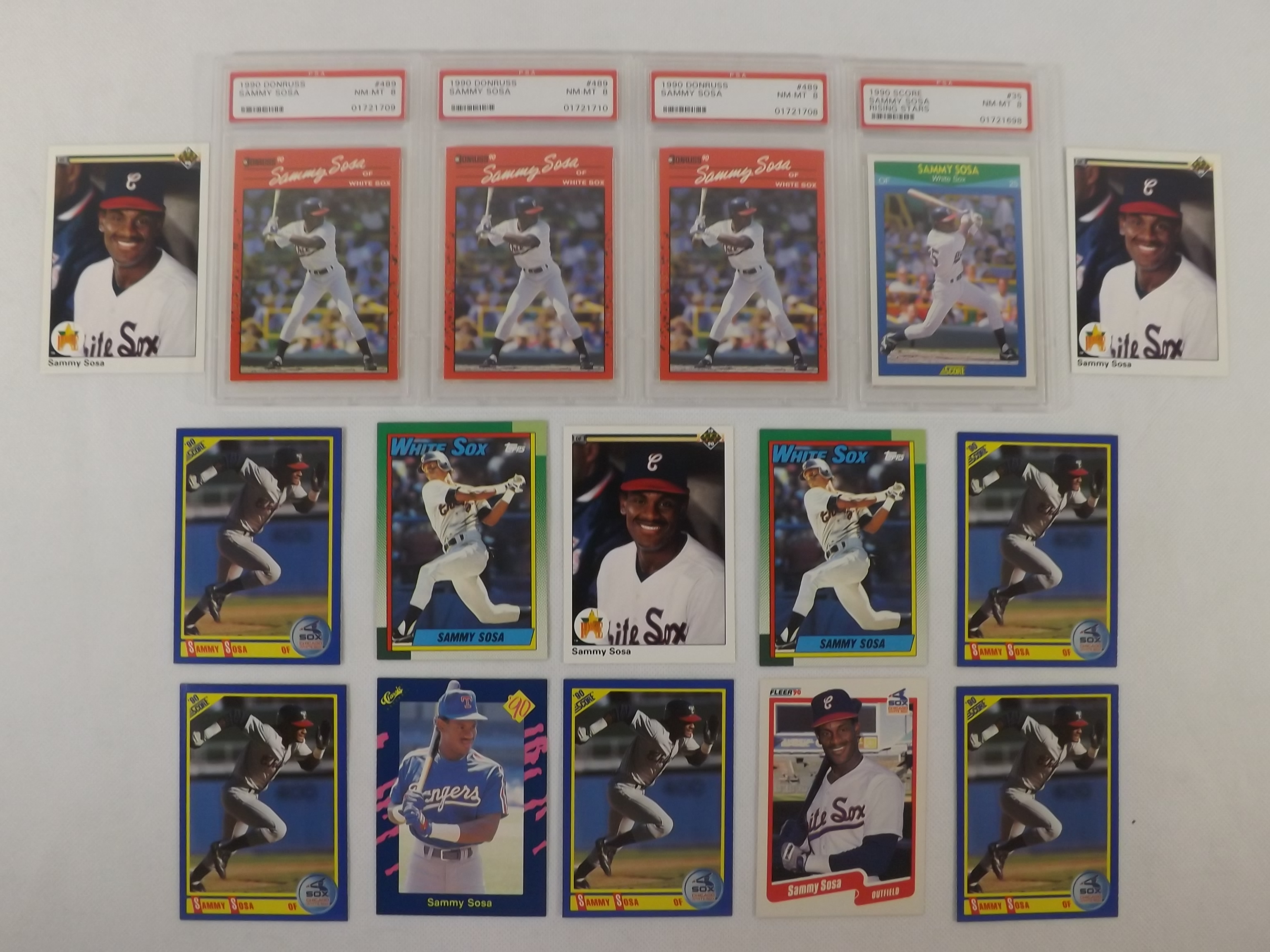 Lot Detail - 1989-90 SAMMY SOSA LARGE ROOKIE LOT OF 62! PSA & SGC